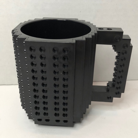 ThinkGeek Built a Brick Black Plastic Mug - Picture 1 of 3